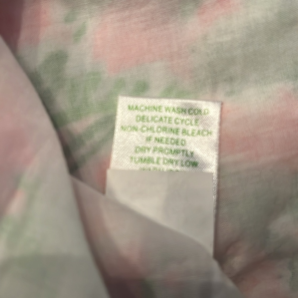 Lilly Pulitzer Pink and Green Palm-Print Sleeveless Shift Dress - Picture 6 of 8
